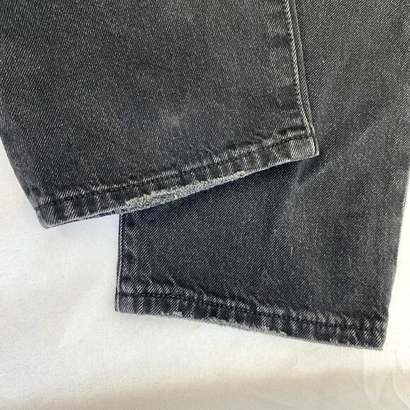 Levis 501 XX Jeans High Rise Straight Leg Men 29x32 Black Button Fly Ripped Fray - Picture 10 of 12